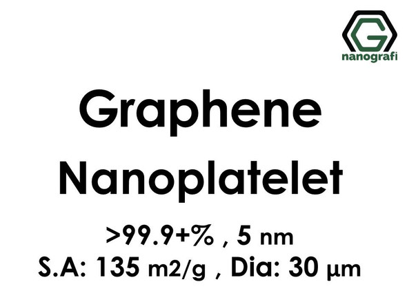 Graphene Nanoplatelet, 99.9+%, 5 nm, S.A:135 m2/g Dia: 30μm