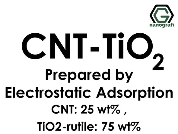 Carbon Nanotube-TiO2 Prepared by Electrostatic Adsorption, CNTs: 25 wt%, TiO2-rutile: 75 wt%- NG02CN0118
