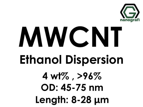 Multi Walled Carbon Nanotubes Ethanol Dispersion, 4 wt%, Purity: > 96 %, OD: 45-75 nm,Length 8-28 µm- NG02CN0112
