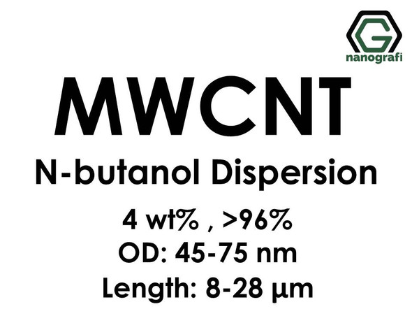 Multi Walled Carbon Nanotubes N-butanol Dispersion, 4 wt%, Purity: >96%, OD: 45-75 nm, Length 8-28 µm- NG02CN0114