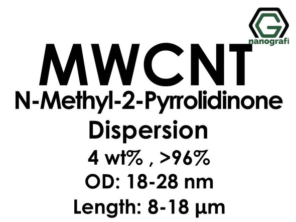 Multi Walled Carbon Nanotubes N-Methyl-2-Pyrrolidinone Dispersion, 4 wt%, Purity: > 96 %, OD: 18-28 nm, Length 8-18 µm- NG02CN0110