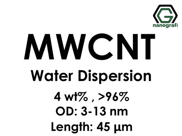 Multi Walled Carbon Nanotubes Water Dispersion, 4 wt%, Purity: > 96%, OD: 3-13 nm, Length: 45 µm- NG02CN0101