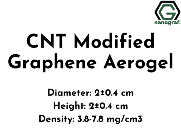 Carbon Nanotubes(CNT) Modified Graphene Aerogel, Diameter: 2±0.4 cm, Height: 2±0.4 cm