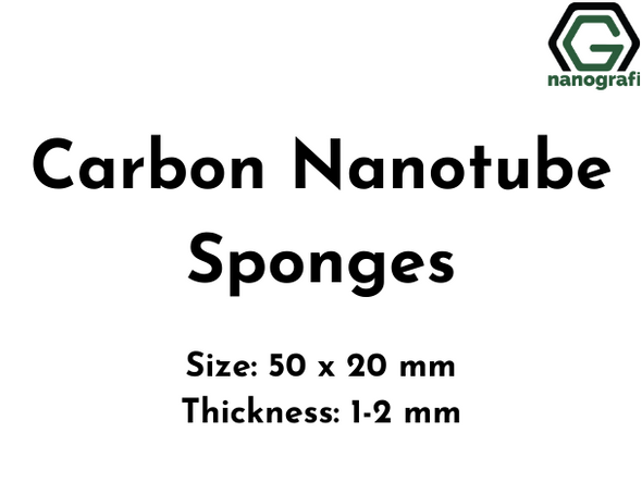Carbon Nanotube Sponges, Size: 50 mm x 20 mm, Thickness: 1-2 mm